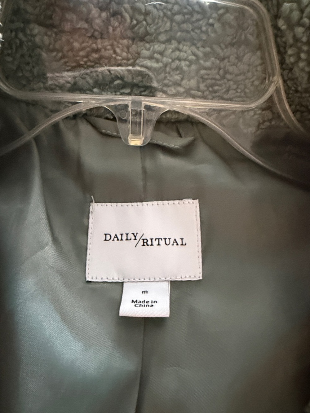 Daily Ritual Sage Teddy Coat - Picture 7 of 7